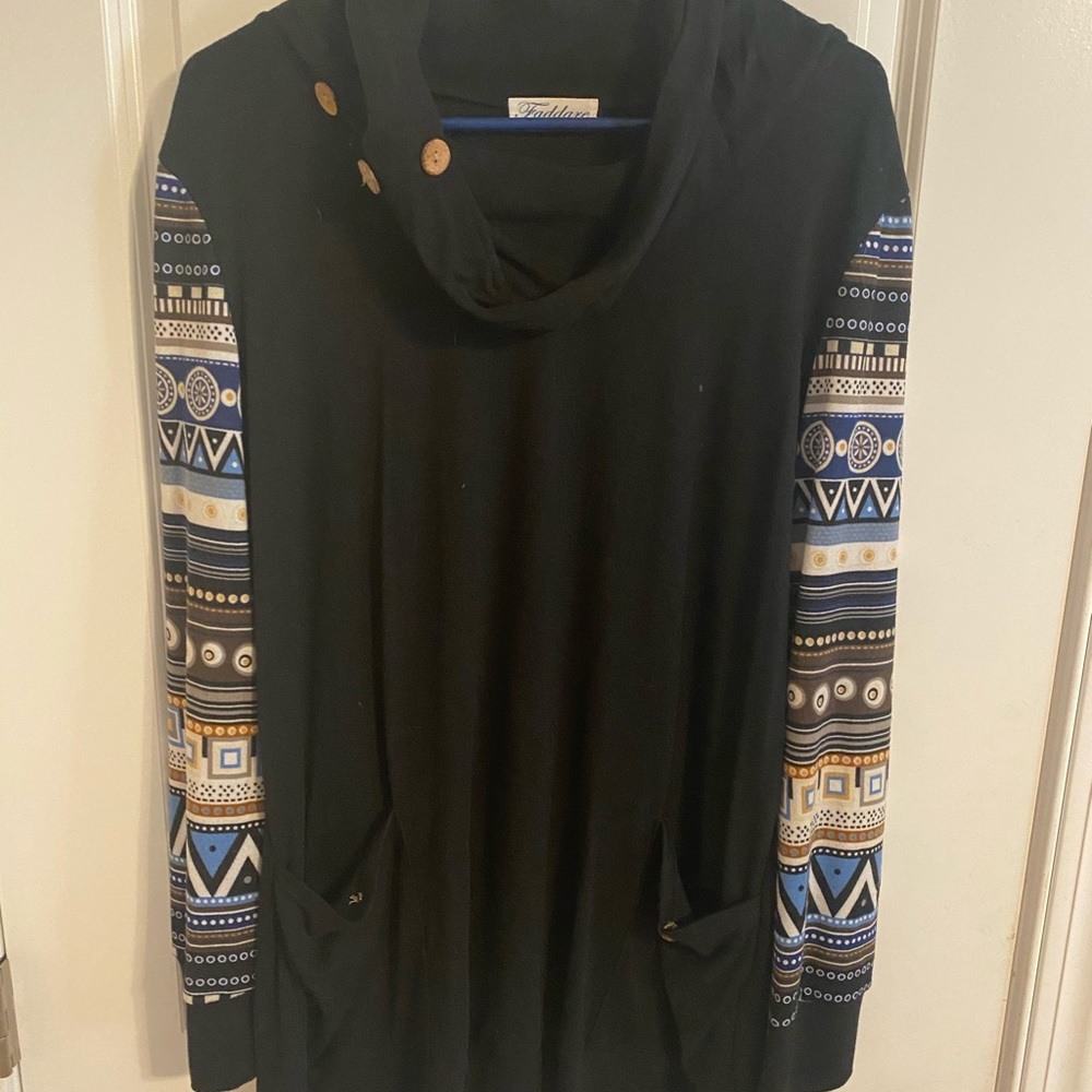 Black cowl neck sweatshirt